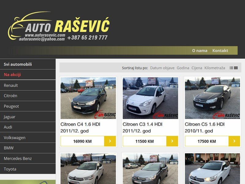 Auto Rasevic Pale frontpage grid